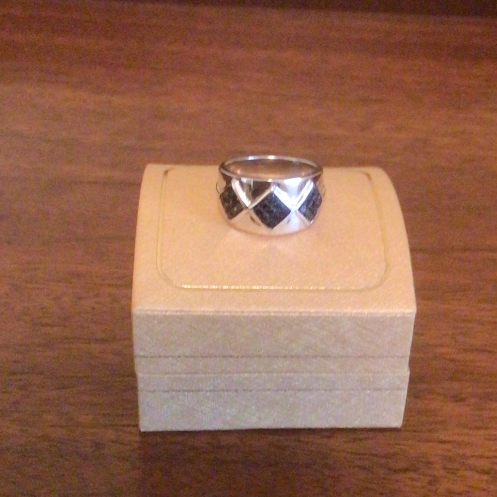 Sterling Silver Black Diamond Ring
